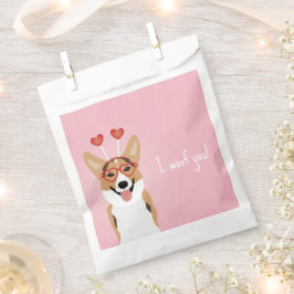 Sacolinha Eu Te Amo Dia de os namorados De Cachorro Corgi