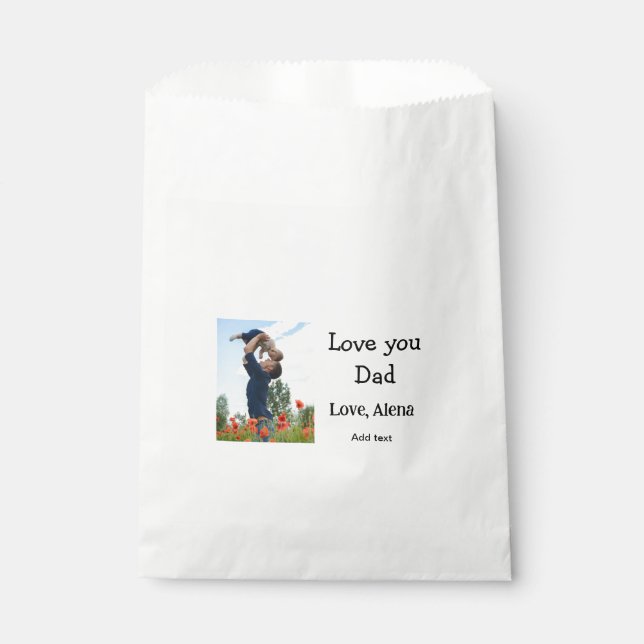 Sacolinha Eu te amo pai dia de os pais elegante adicionar te (Frente)