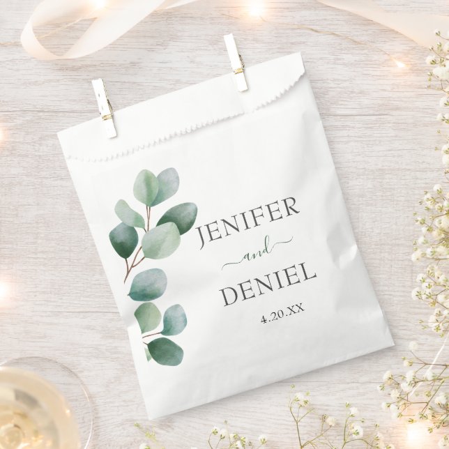 Sacolinha Eucalyptus Botanical Greenery  Wedding (Cortado)