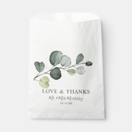 Sacolinha Eucalyptus Dourado Splatter Watercolor