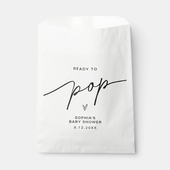 Sacolinha EVERLEIGH Pronto Para Pop Chá de fraldas De Pipoca (Frente)