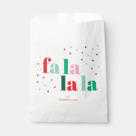 Sacolinha Fa La La La Holiday Favor Bags