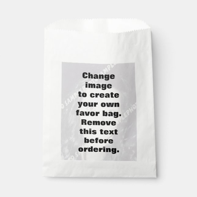 Sacolinha Faça sua própria foto de modelo personalizada (Frente)