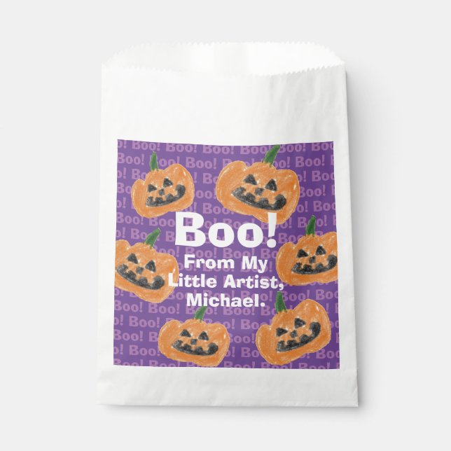 Sacolinha Faça um tesouro pelo trabalho de arte do seu filho (Frente)