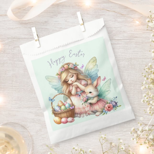 Sacolinha Fada de Primavera de Páscoa de de Aquarela (Cortado)