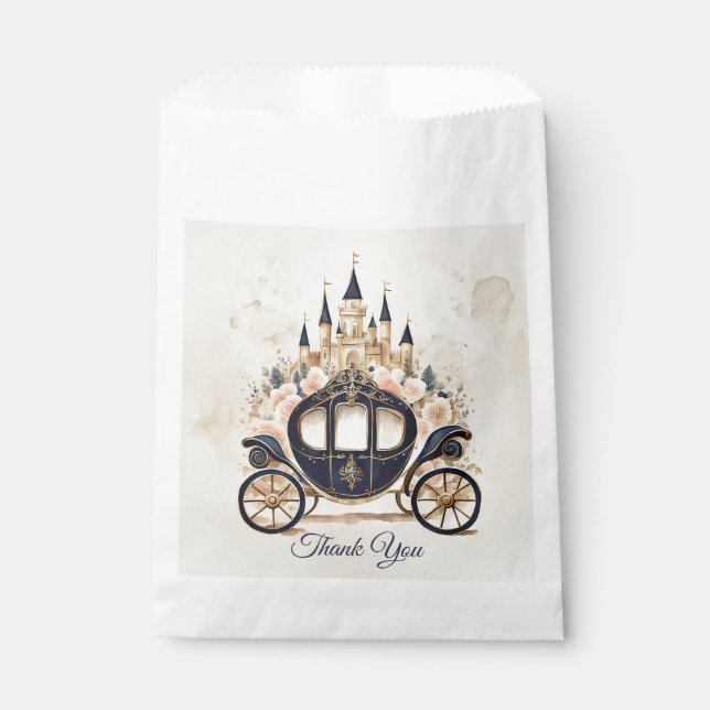 Sacolinha Fairytale Carruagem e Castelo (Frente)