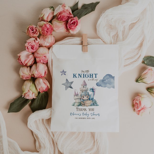 Sacolinha Fairytale Dreamy Dragon Blue Knight Chá de fraldas (Criador carregado)