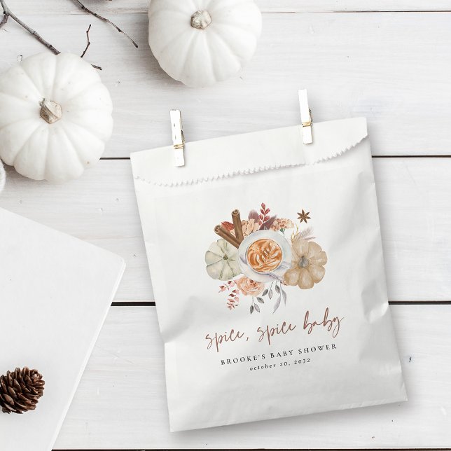 Sacolinha Fall Pumpkin Spice Baby Shower (Criador carregado)