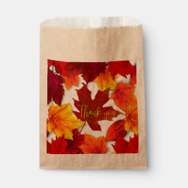 Sacolinha Fall Red Leaves Obrigado Por Favorecer Bolsas