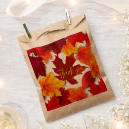 Sacolinha Fall Red Leaves Obrigado Por Favorecer Bolsas
