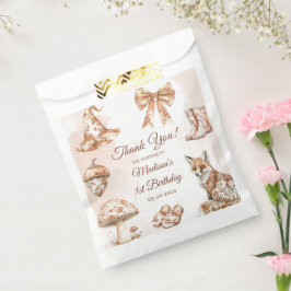 Sacolinha Fall Toile De Jouy Woodland Theme Birthday Party