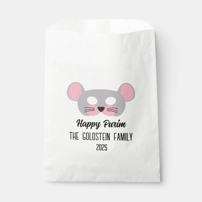 Sacolinha fantasia de mascarada de máscara de rato (Frente)