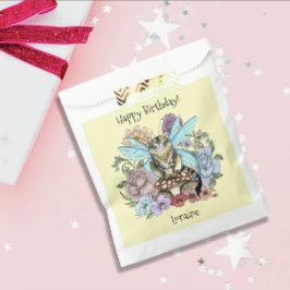 Sacolinha Fantasia Floral de Gato Fada Tabby Pastel Capricho