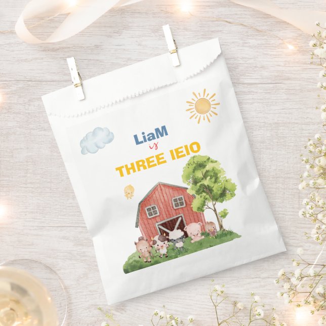 Sacolinha Farm Three I-E-I-O 3rd Birthday  (Cortado)