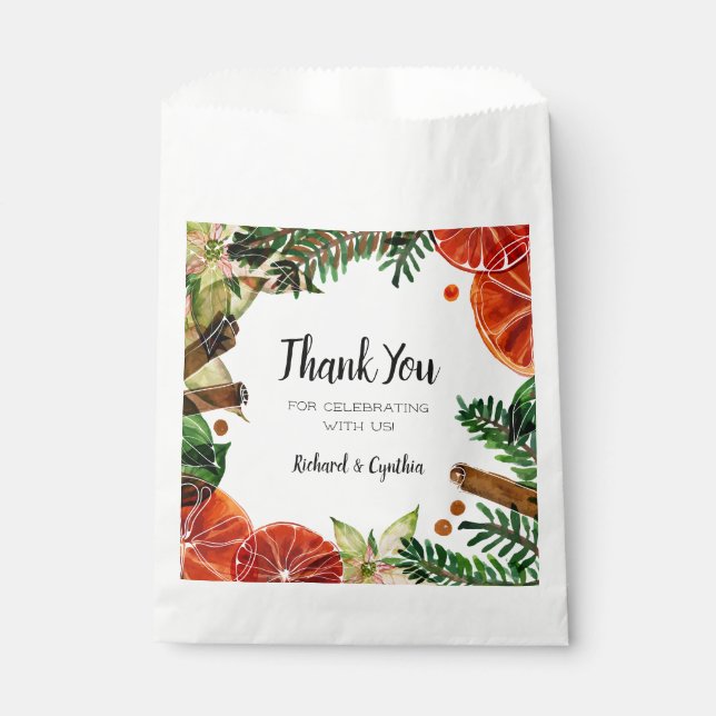 Sacolinha Fatias de Laranja Chic e Natal Cinnamon (Frente)