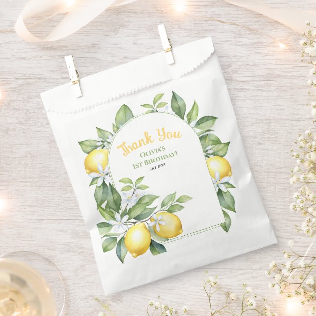Sacolinha Favor Bag Lemon citru aniversário. (Cortado)