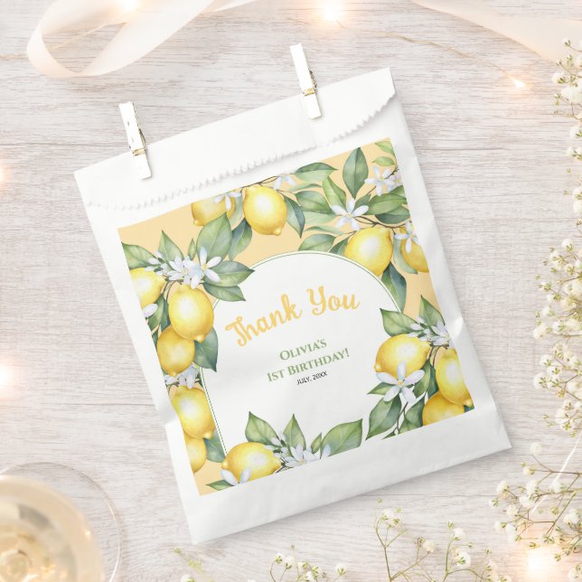 Sacolinha Favor Bag Lemon citru aniversário. (Cortado)