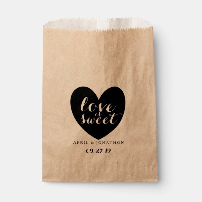 Sacolinha Favor Bag - O amor é doce (Frente)