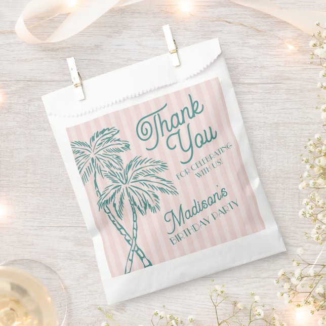 Sacolinha Favor da Festa de aniversário de praia do Pastel P (Cortado)