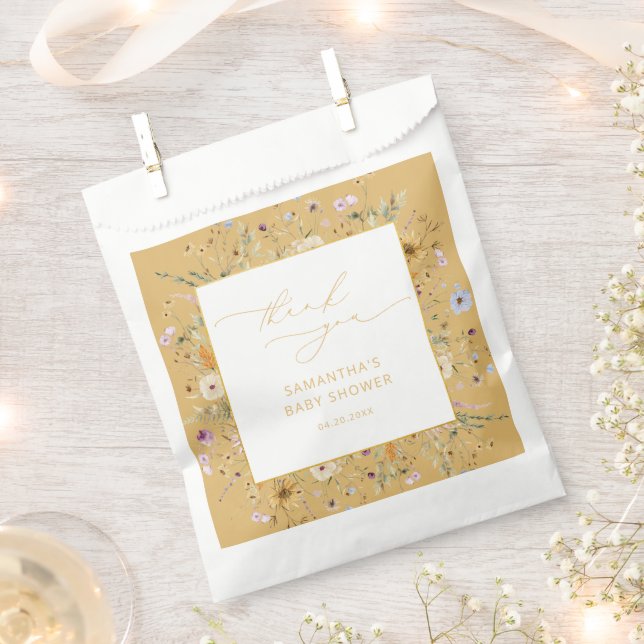 Sacolinha Favor de Agradecimento para Chá de Bebê com Aquare (Cortado)