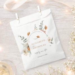 Sacolinha Favor de casamento botânico de flores verdes Boho