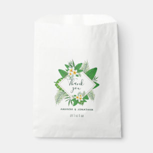 Sacolinha Favor de casamento Luau Havaiano aquarela