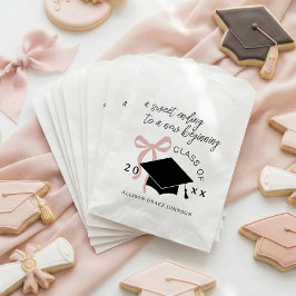 Sacolinha Favor de Festa de Formatura com Laço Rosa