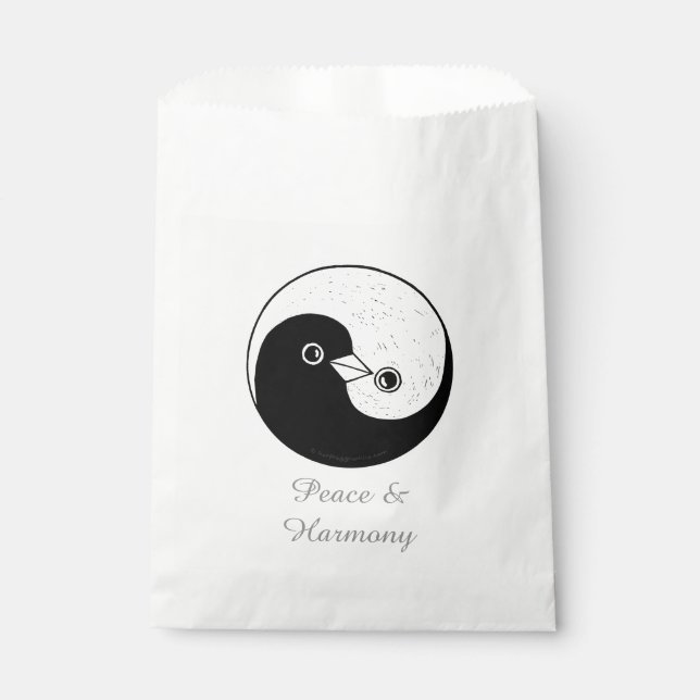 Sacolinha Favor do Bolsas YinYang Dove Harmomy (Frente)