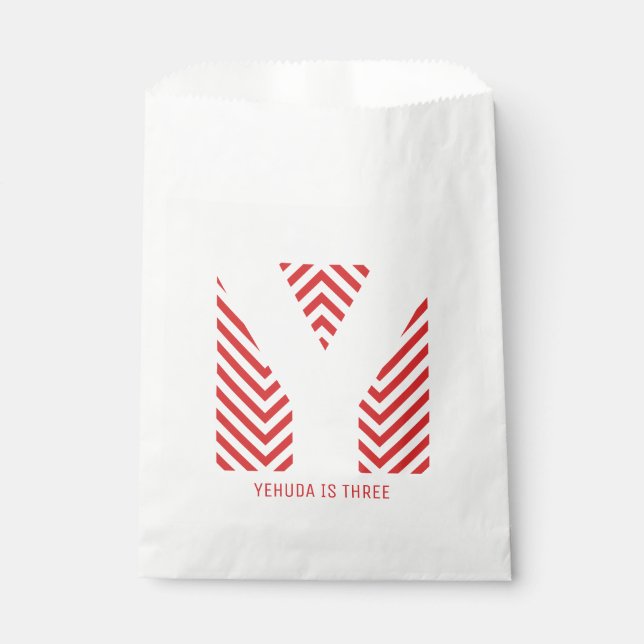 Sacolinha Favor do Partido Upsherin do Impressão da Chevron  (Frente)