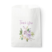 Favor Floral Purple Obrigado