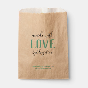 Sacolinha Feita com o roteiro de amor Turquoise Kraft Bag