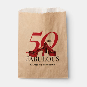 Sacolinha Feliz 50º Aniversário Divertido Calçados Vermel