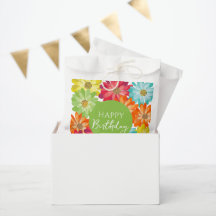 Feliz Aniversário Colorida Flores de primavera