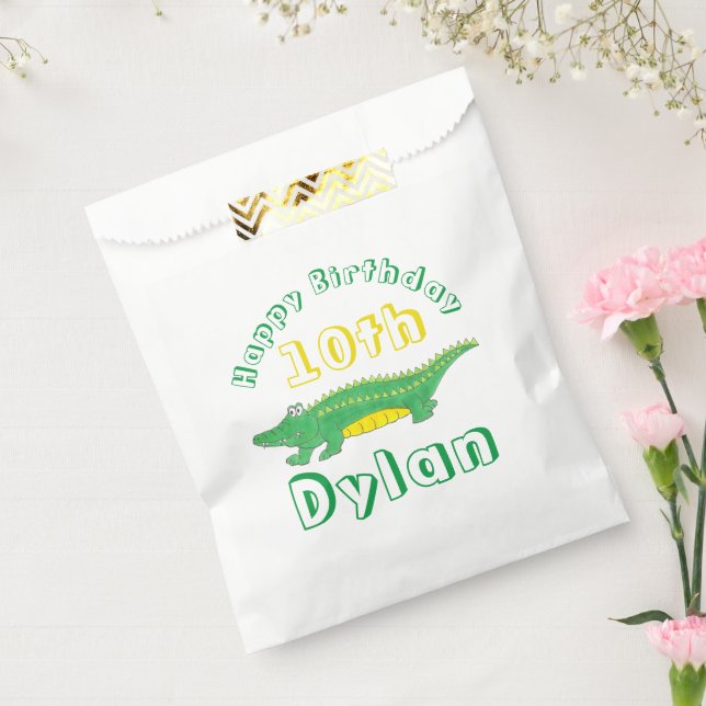 Sacolinha Feliz Aniversário Gator Alligator Crocodilo (Selado)