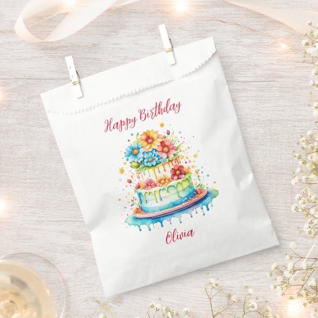 Sacolinha Feliz aniversário para minha irmã personalizada (Cortado)