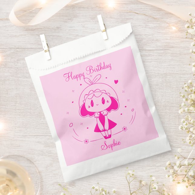 Sacolinha Feliz Aniversário Personalizado  (Cortado)