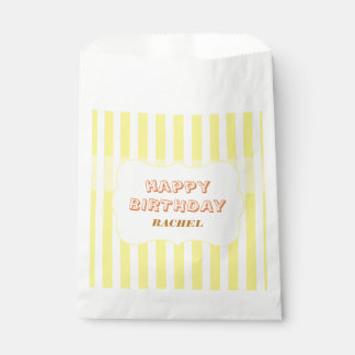 Sacolinha Feliz Aniversário Personalizado com Faixa Amarela