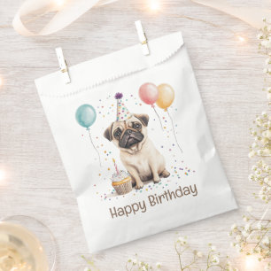 Sacolinha Feliz Aniversário Pug