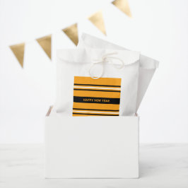 Sacolinha Feliz ano novo Amarelo e Preto