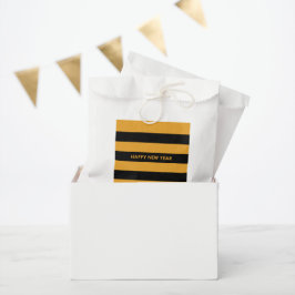 Sacolinha Feliz ano novo Amarelo e Preto