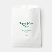Feliz ano novo verde adicionar nome da família ano