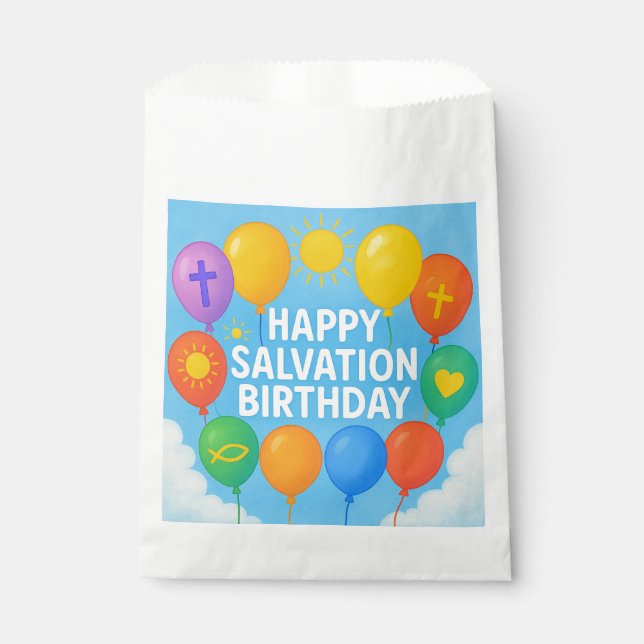 Sacolinha Feliz Bolsa de Aniversário de Salvação (Frente)
