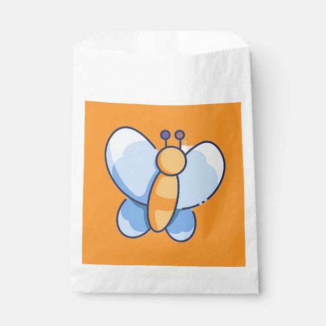 Sacolinha Feliz Borboleta, Bolsas de Favor de Bebê (Frente)