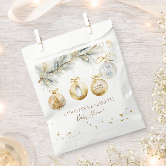 Sacolinha Feliz de Natal Boho Pequeno Chá de fraldas (Cortado)