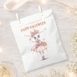 Sacolinha Feliz Dia das Bruxas | Ballerina Skeleton Favor Bo