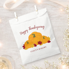 Sacolinha Feliz Dia de Ação de Graças Pumpkins e Folhas
