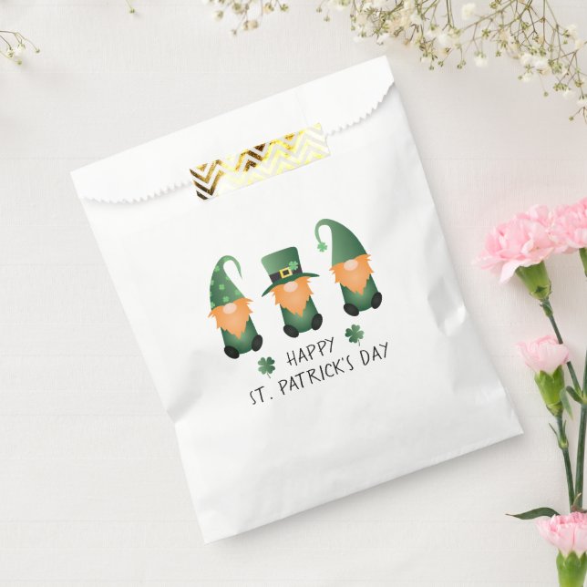 Sacolinha Feliz Dia de São Patrício Gnomos Verde Laranja (Selado)