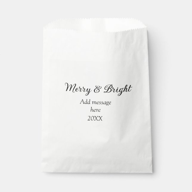 Sacolinha Feliz e feriado de Natal brilhante adicionar mensa (Frente)
