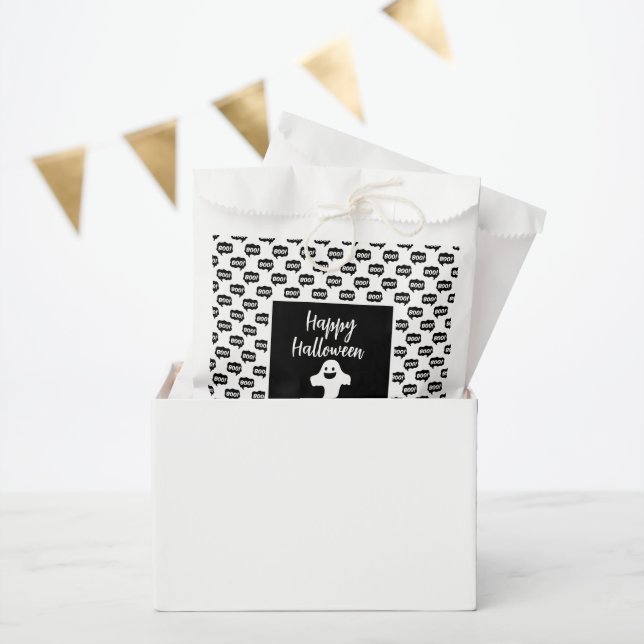 Sacolinha Feliz fantasma do Halloween, sem truques, apenas t (Festa)