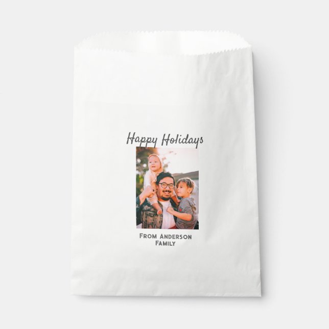 Sacolinha Feliz feriado foto do amor moderno, família simple (Frente)